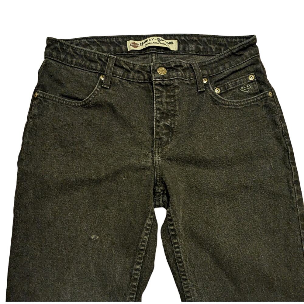 Black Harley Davidson Denim Jeans Women Size 10P - Picture 7 of 7